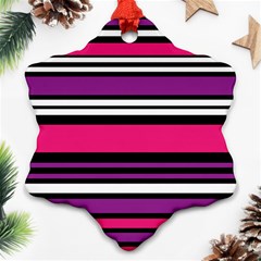 Stripes Colorful Background Ornament (snowflake)