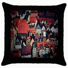 Tilt Shift Of Urban View During Daytime Throw Pillow Case (black) by Nexatart