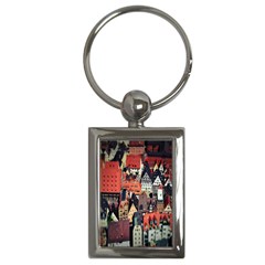 Tilt Shift Of Urban View During Daytime Key Chains (rectangle)  by Nexatart