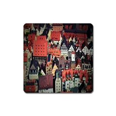 Tilt Shift Of Urban View During Daytime Square Magnet by Nexatart