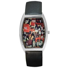 Tilt Shift Of Urban View During Daytime Barrel Style Metal Watch