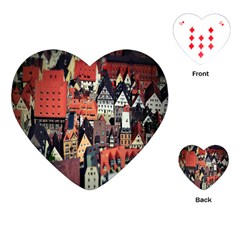 Tilt Shift Of Urban View During Daytime Playing Cards (heart)  by Nexatart