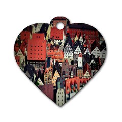 Tilt Shift Of Urban View During Daytime Dog Tag Heart (one Side) by Nexatart