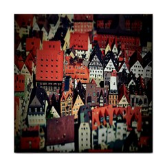 Tilt Shift Of Urban View During Daytime Face Towel by Nexatart