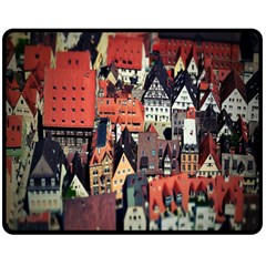 Tilt Shift Of Urban View During Daytime Double Sided Fleece Blanket (medium)  by Nexatart