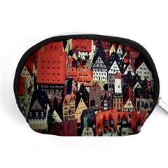 Tilt Shift Of Urban View During Daytime Accessory Pouches (medium)  by Nexatart