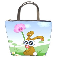 Easter Spring Flowers Happy Bucket Bags by Nexatart