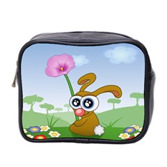 Easter Spring Flowers Happy Mini Toiletries Bag 2-side by Nexatart