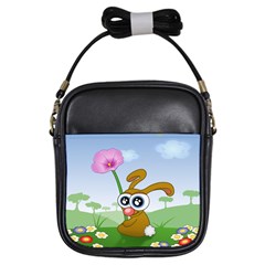 Easter Spring Flowers Happy Girls Sling Bags by Nexatart