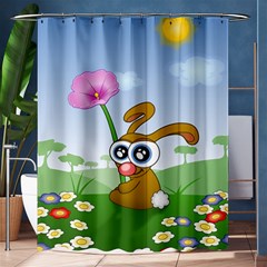 Easter Spring Flowers Happy Shower Curtain 60  X 72  (medium)  by Nexatart