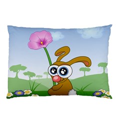 Easter Spring Flowers Happy Pillow Case (two Sides) by Nexatart