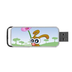 Easter Spring Flowers Happy Portable Usb Flash (one Side) by Nexatart