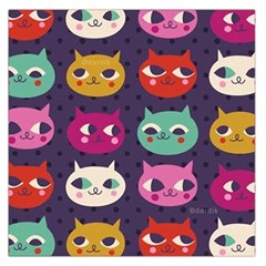 Colorful Kitties Large Satin Scarf (square) by Brittlevirginclothing