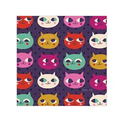 Colorful Kitties Small Satin Scarf (square) by Brittlevirginclothing