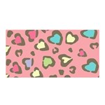 Rainbow leopard styled hearts  Satin Wrap Front