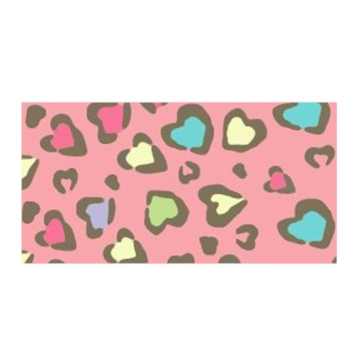 Rainbow leopard styled hearts  Satin Wrap