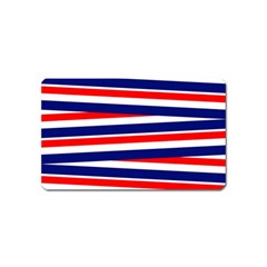 Red White Blue Patriotic Ribbons Magnet (name Card) by Nexatart