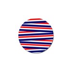 Red White Blue Patriotic Ribbons Golf Ball Marker Front