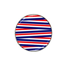 Red White Blue Patriotic Ribbons Hat Clip Ball Marker by Nexatart