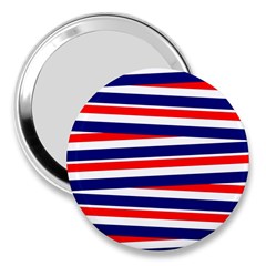 Red White Blue Patriotic Ribbons 3  Handbag Mirrors by Nexatart