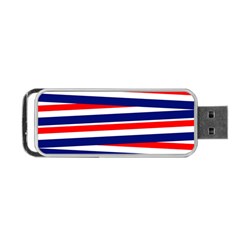 Red White Blue Patriotic Ribbons Portable Usb Flash (one Side) by Nexatart