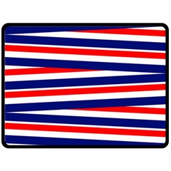 Red White Blue Patriotic Ribbons Double Sided Fleece Blanket (large) 