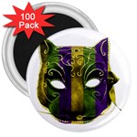 Catwoman Mardi Gras Mask 3  Magnets (100 pack) Front