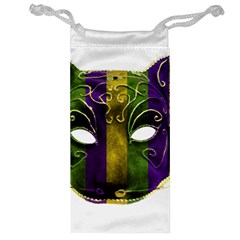 Catwoman Mardi Gras Mask Jewelry Bag by dflcprints