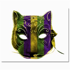 Catwoman Mardi Gras Mask Mini Button Earrings by dflcprints