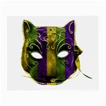 Catwoman Mardi Gras Mask Small Glasses Cloth (2-Side) Front