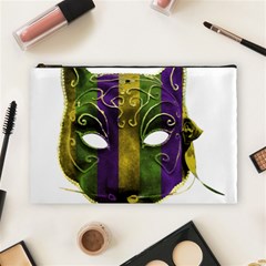 Catwoman Mardi Gras Mask Cosmetic Bag (large)  by dflcprints