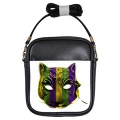 Catwoman Mardi Gras Mask Girls Sling Bags by dflcprints