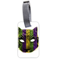 Catwoman Mardi Gras Mask Luggage Tags (two Sides) by dflcprints