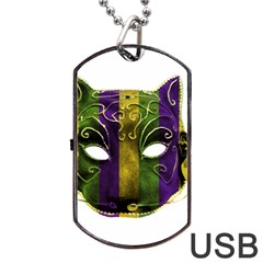 Catwoman Mardi Gras Mask Dog Tag Usb Flash (two Sides) by dflcprints