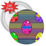 Holidays Occasions Easter Eggs 3  Buttons (100 pack)  Front