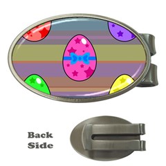 Holidays Occasions Easter Eggs Money Clips (oval)  by Nexatart