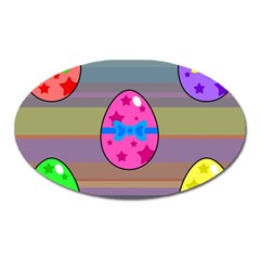 Holidays Occasions Easter Eggs Oval Magnet by Nexatart