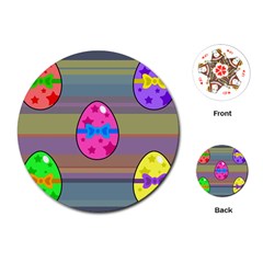 Holidays Occasions Easter Eggs Playing Cards (round)  by Nexatart