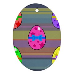 Holidays Occasions Easter Eggs Oval Ornament (two Sides)