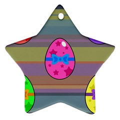 Holidays Occasions Easter Eggs Star Ornament (two Sides) by Nexatart