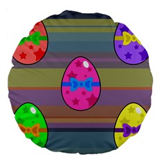 Holidays Occasions Easter Eggs Large 18  Premium Round Cushions by Nexatart