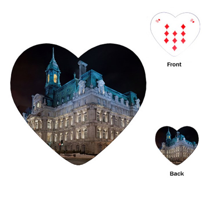 Montreal Quebec Canada Building Playing Cards (Heart) 