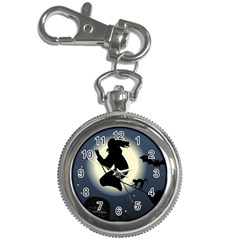 Halloween Card With Witch Vector Clipart Key Chain Watches