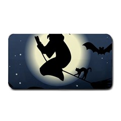 Halloween Card With Witch Vector Clipart Medium Bar Mats by Nexatart