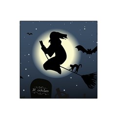 Halloween Card With Witch Vector Clipart Satin Bandana Scarf by Nexatart