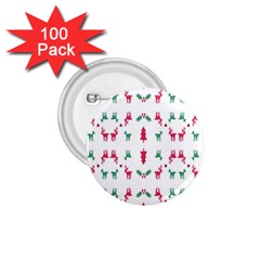 Reindeer Pattern 1 75  Buttons (100 Pack)  by Nexatart