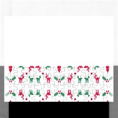 Reindeer Pattern Rectangular Jigsaw Puzzl by Nexatart