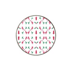 Reindeer Pattern Hat Clip Ball Marker (4 Pack) by Nexatart