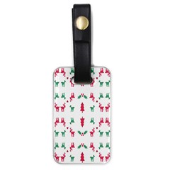 Reindeer Pattern Luggage Tags (one Side)  by Nexatart