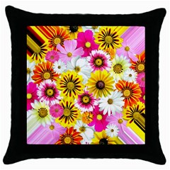 Flowers Blossom Bloom Nature Plant Throw Pillow Case (black) by Nexatart